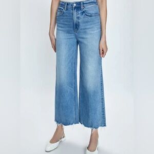 Weekday high waisted wide leg cropped jeans